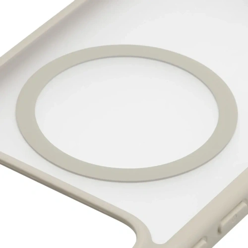 Etui z pierścieniem magnetycznym Bizon Case MatteO do Xiaomi POCO F8 Pro przydymione-beżowe